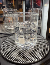 Silicone parts curing in water bath