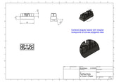 Drawing of silicone nozzle wiper for RatRig V-Core 4 printer replacing OEM felt wiper