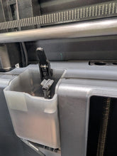 Direct-fit BenchRebel silicone nozzle wiper installed on Bambu Lab P1S 3D printer wiper arm.