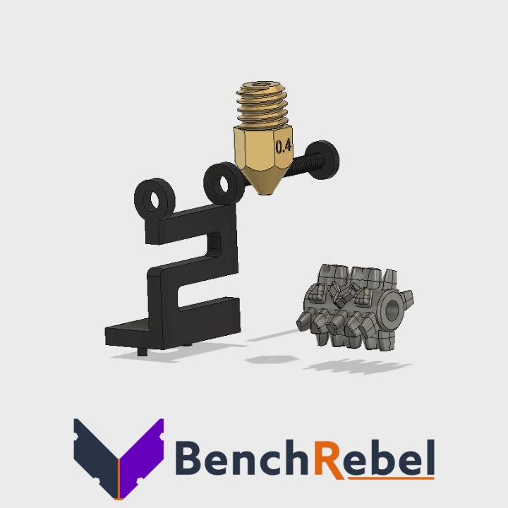 BenchRebel animation of optimized Bambu Lab P1, X1 nozzle wiper