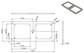 CAD drawing of Ritter Model C crankcase gasket