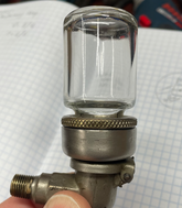 Close-up of Ritter Model C oil reservoir